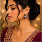 Black Butterfly Pearl Drop Earrings
