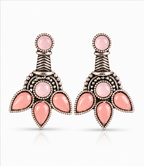 Turquoise Peacock Pearl Drop Earrings