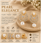 Rose Gold Ruby Crystal Paisley Statement Stud Earrings