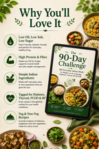 The 90-Day Challenge: 180 Everyday Indian Meals for Weight Loss & to Manage Diabetes, Thyroid, PCOD & BP